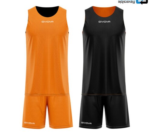 Ensemble de basket Givova orange et noir