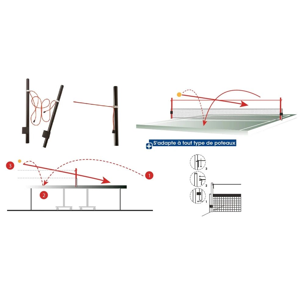 Tennis de table - sur-filet