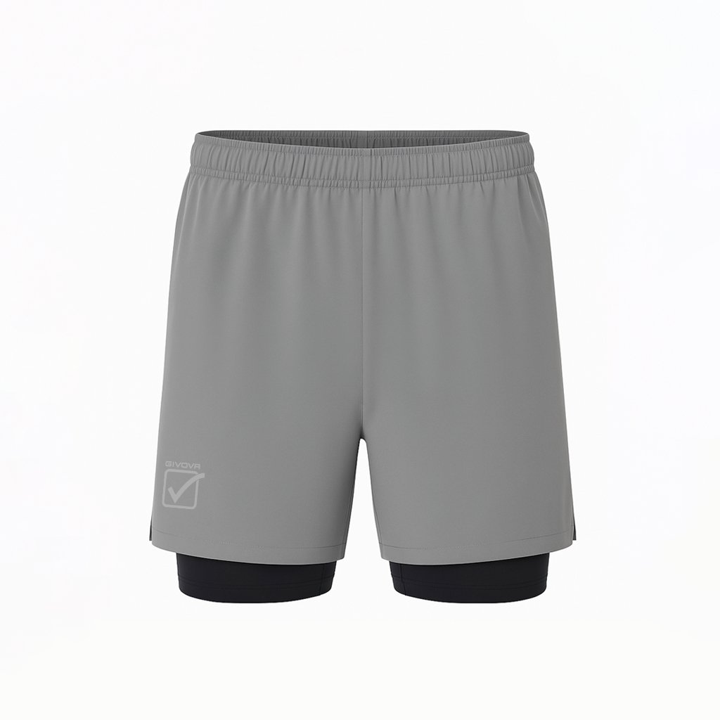 Short Givova 2 en 1 FIT020 pour le sportswear des clubs