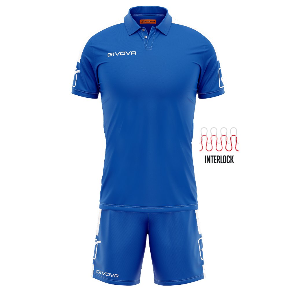Ensemble Givova PLAY KITC56 bleu azur et blanc