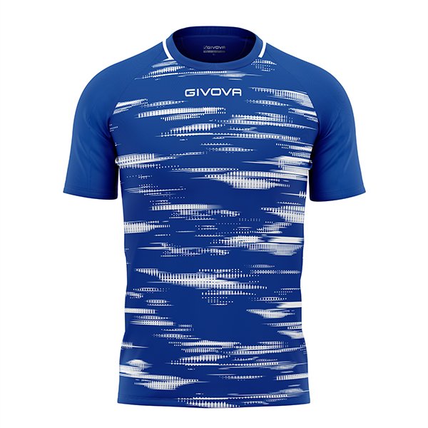 Maillot Givova PIXEL Interlock bleu azur et blanc MA035-0203
