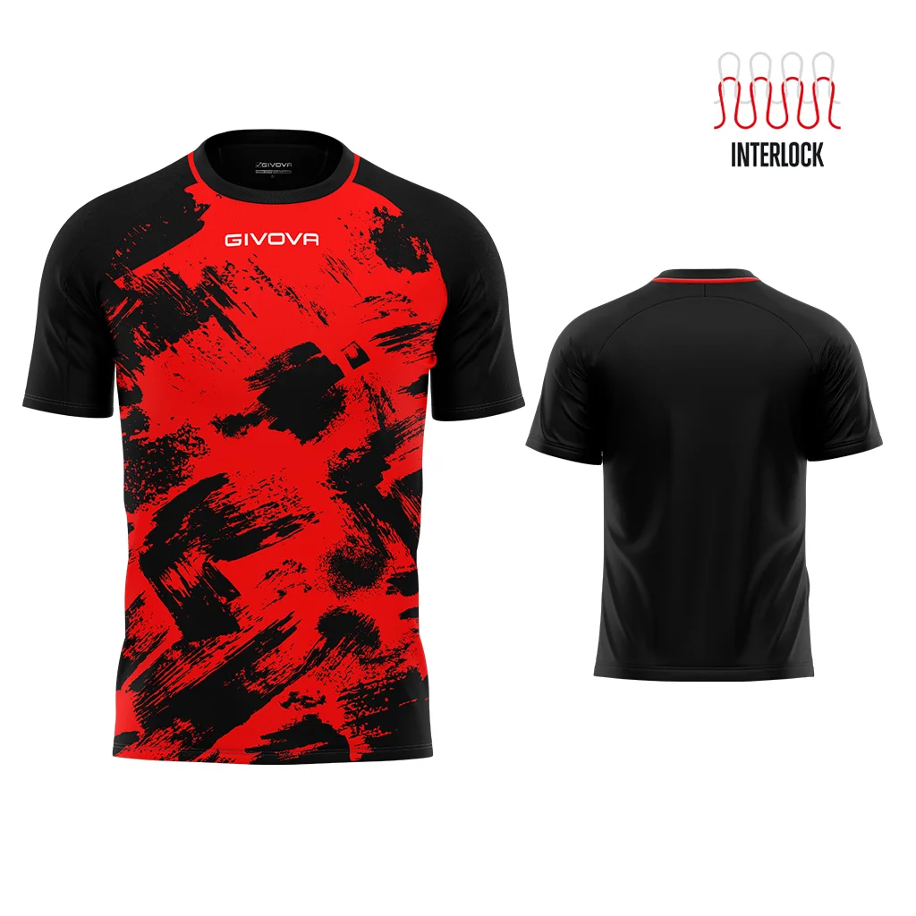 T-shirt Givova ART Interlock MAC05 ROUGE NOIR code 1210