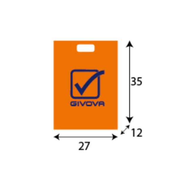 Sac Givova plastica découpée 27x12x35