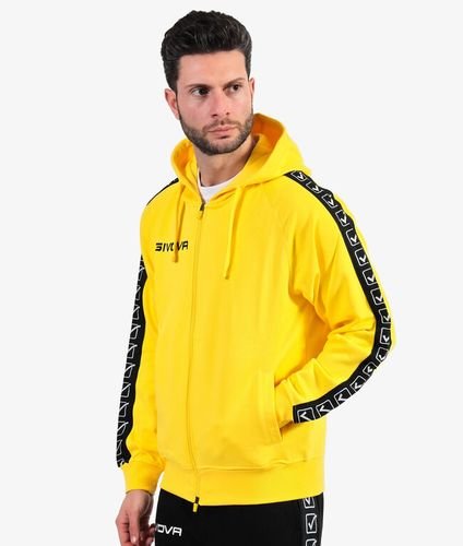 Sweat zippé Givova BAND BA014-ZIP JAUNE