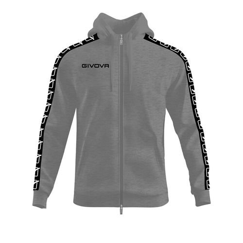 Sweat zippé Givova BAND BA014-ZIP GRIS CHINE CLAIR NOIR