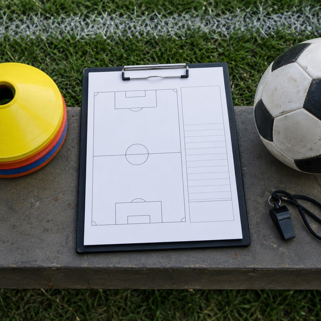 Fiche de séance de football et matériel de préparation pour un éducateur de club