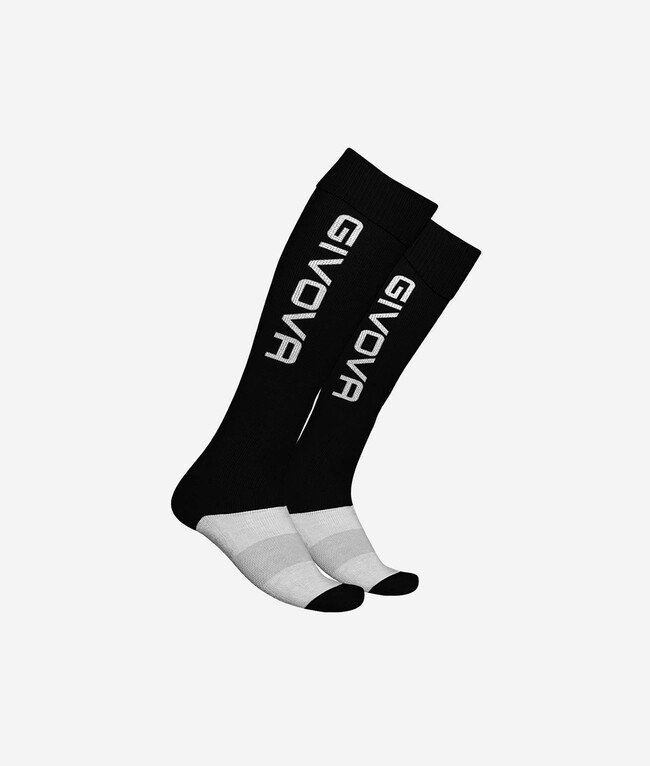 Chaussettes d'entraînement GIVOVA C004 noir et blanc, référence C004-1003