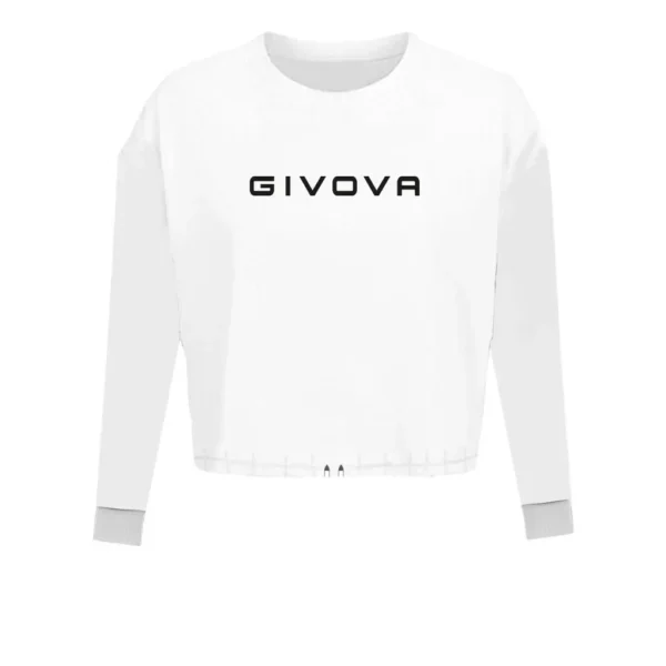 T-shirt manches longues femme GIVOVA FIT016, BLANC, référence 0003