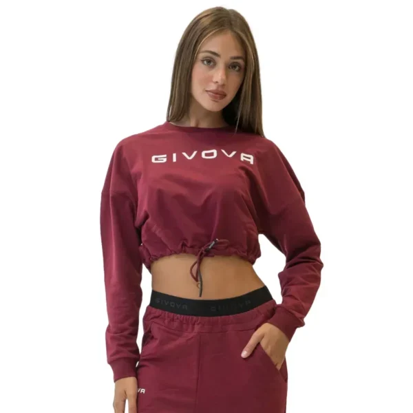 T-shirt femme Givova col bateau manche longue
