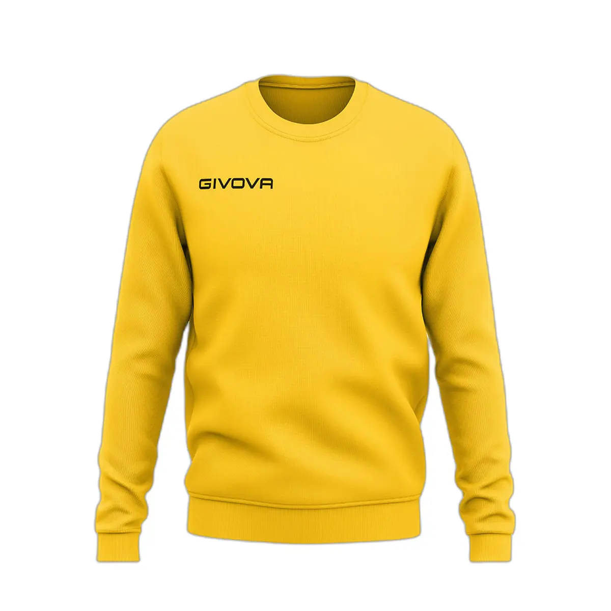 Haut polaire col rond GIVOVA ONE MA019FS, coloris JAUNE FONCÉ, code 0055