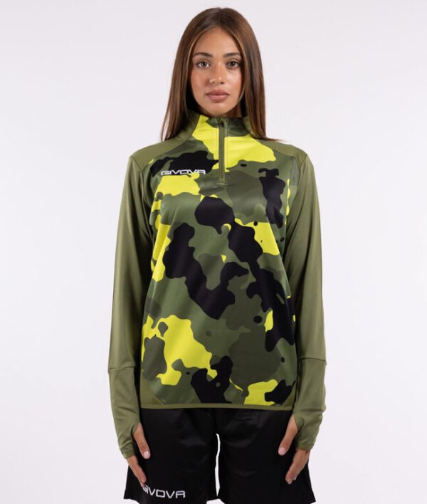 Haut technique GIVOVA ARMY MA042, coloris VERT MILITAIRE CAMOUFLAGE, code fournisseur 0038