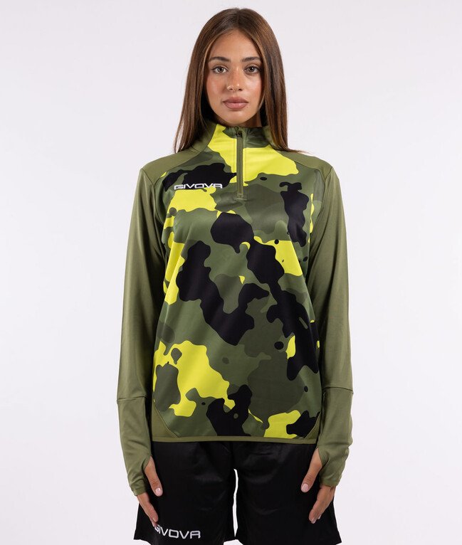 Haut technique GIVOVA ARMY MA042, coloris VERT MILITAIRE CAMOUFLAGE, code fournisseur 0038