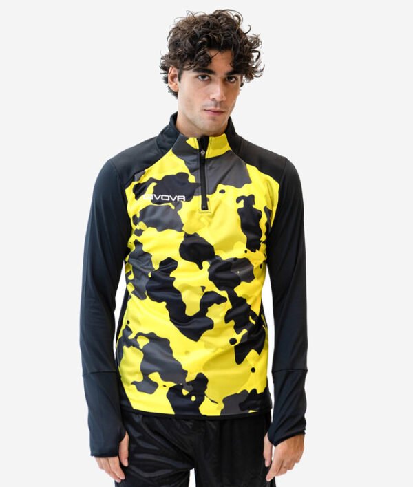 Haut technique GIVOVA ARMY MA042, coloris JAUNE/NOIR, code fournisseur 0710