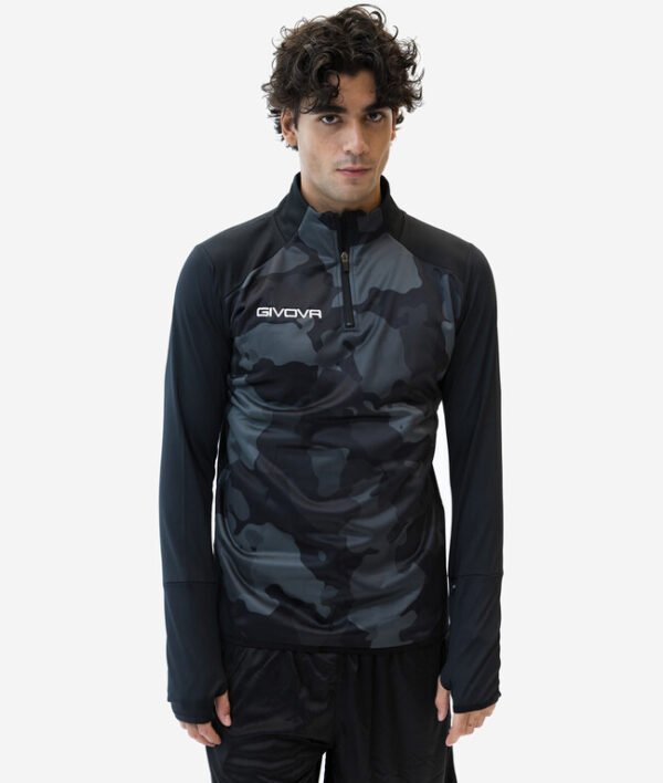 Haut technique GIVOVA ARMY MA042, coloris NOIR/GRIS, code fournisseur 1009