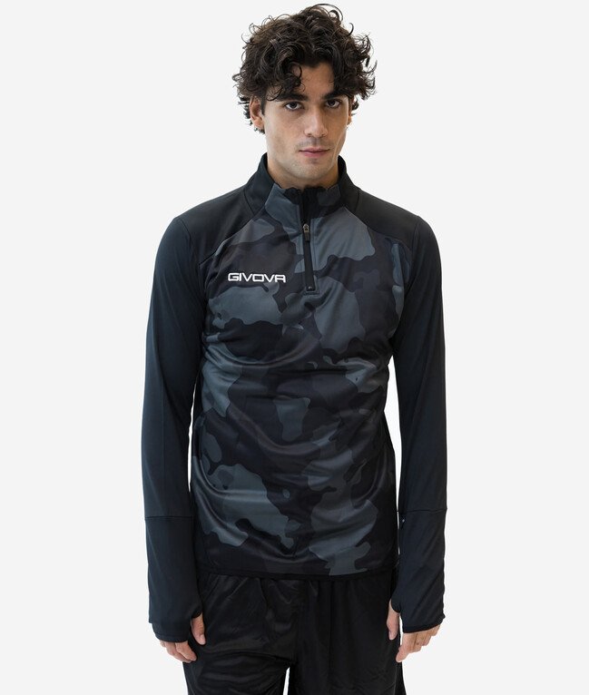 Haut technique GIVOVA ARMY MA042, coloris NOIR/GRIS, code fournisseur 1009