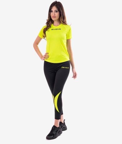 Pantalon Givova Running Long LR03 NOIR JAUNE FLUO