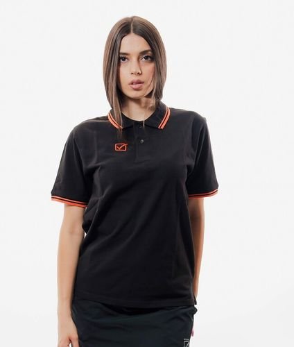 Polo Givova ACTION MA026 NOIR ORANGE FLUO