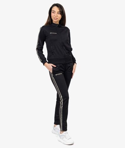 Survêtement Givova REVOLUTION été femme NOIR ARGENT